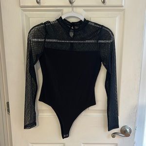 Black Lace/ Mesh Bodysuit